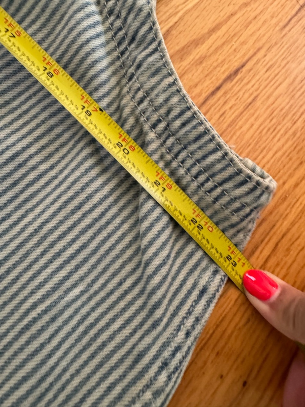 We the Free Smocked mini overall dress in Railroad stripe - Picture 9 of 13